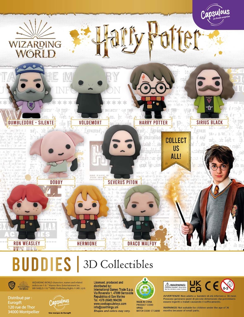 Figurines Harry Potter Buddies en Capsules 65mm