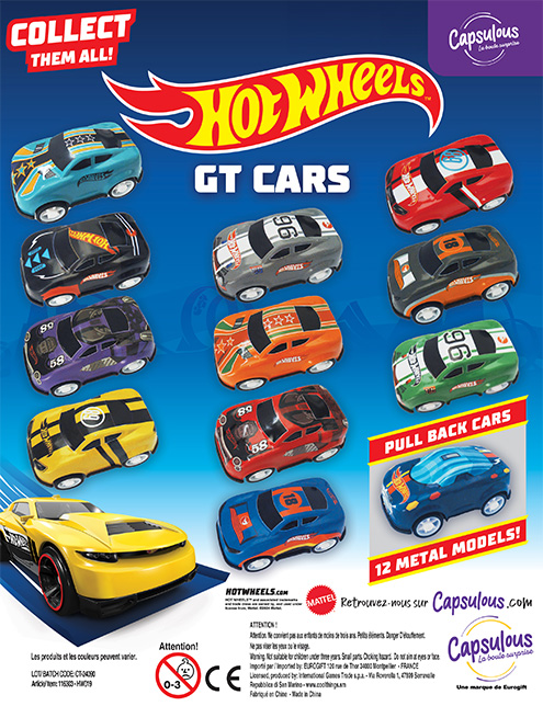 HOT WHEELS GT CARS  CAPS 65MM