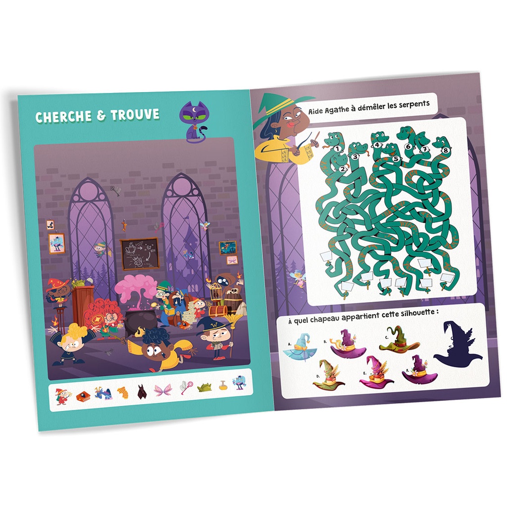 Livret de Coloriages et Activités 8 pages - sorciers