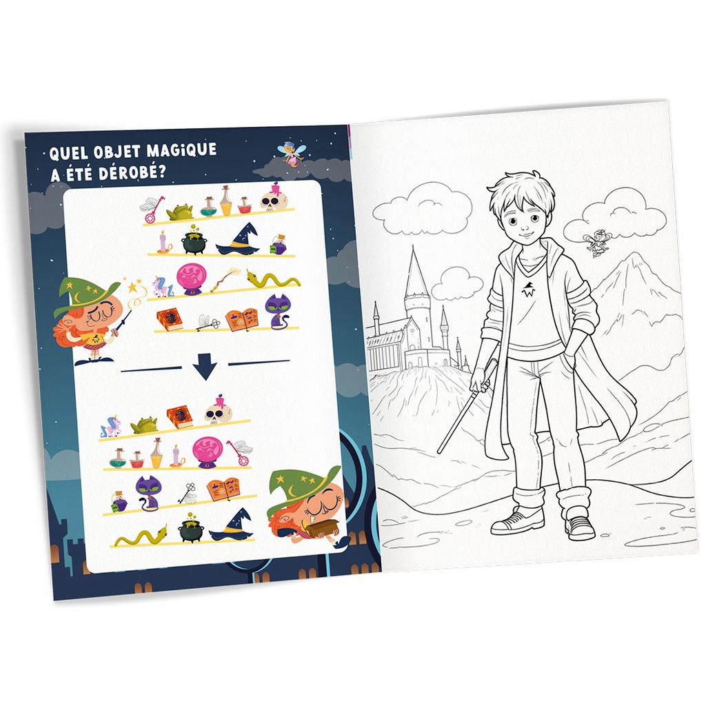 Livret de Coloriages et Activités 8 pages - sorciers