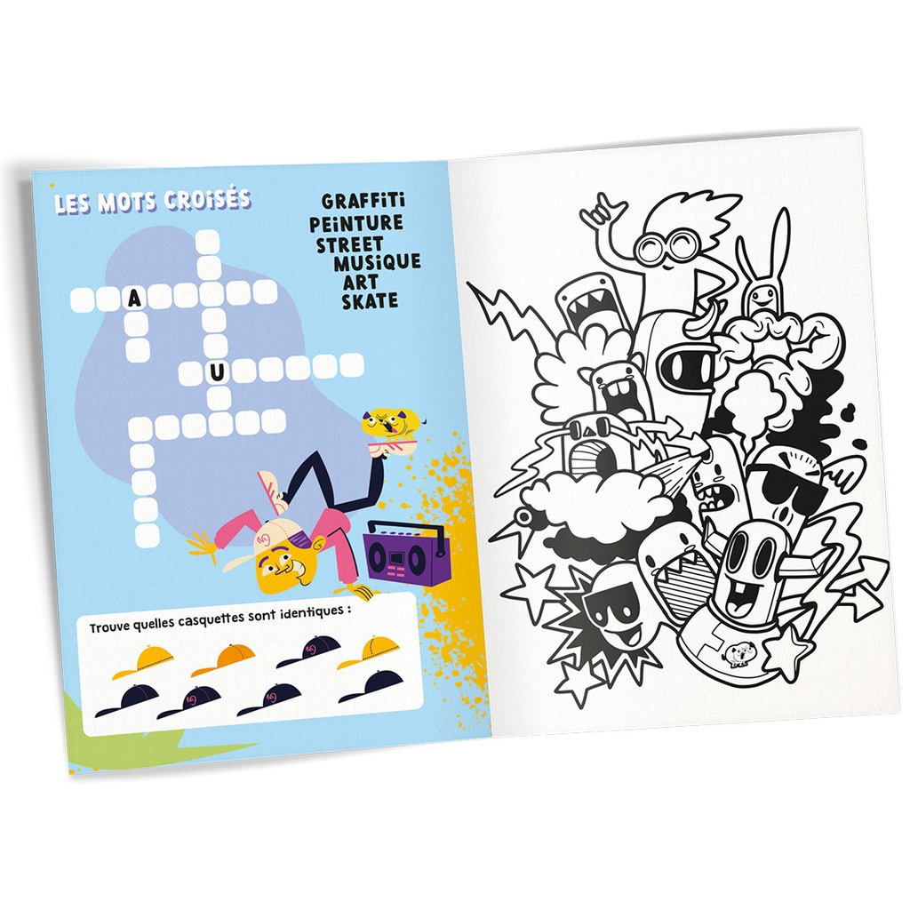 Livret de Coloriages et Activités 8 pages - Graffiti