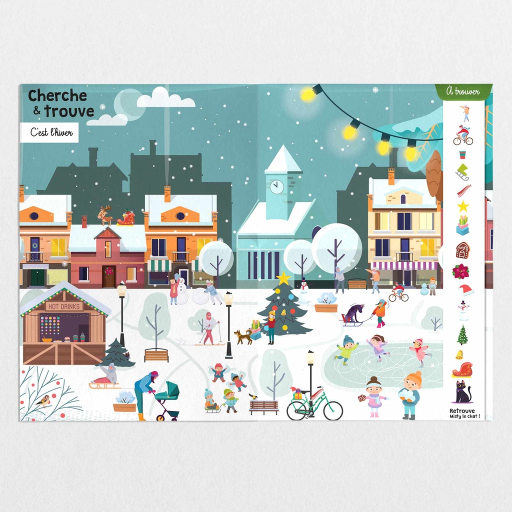 Double Poster Cherche Et Trouve - Hiver - MIF