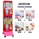 Pack Start & Cash (Rose) - Distributeur + 350 Jouets Capsules Clé en Main
