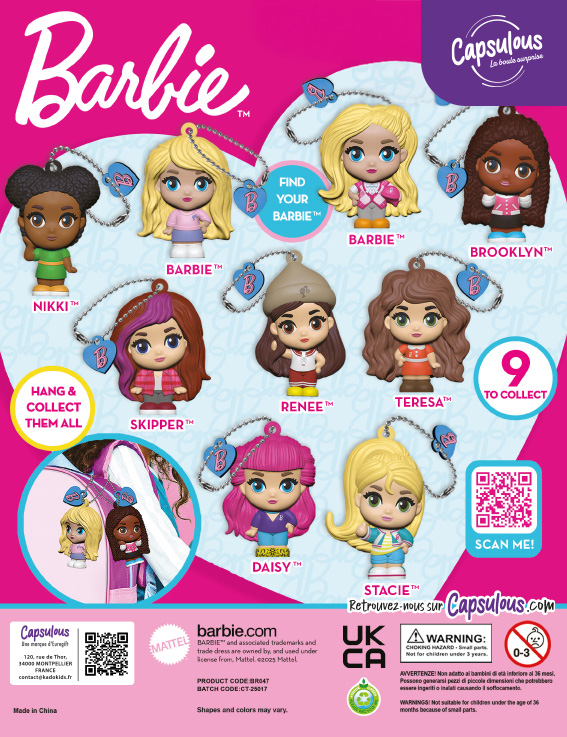 BARBIE CHARM'S BESTIES- CAPS 65MM