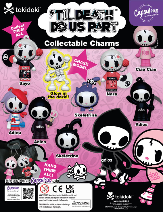 Tokidoki Till Death Charms - Capsule 65mm