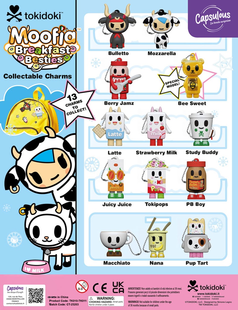 Tokidoki Moofia Charms - Capsule 65mm