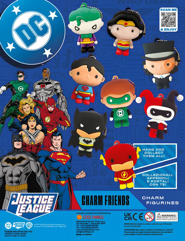 DC Justice league charms friends - Capsule 50mm