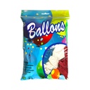 Lot de 100 ballons bleus, blancs, rouges 30cm