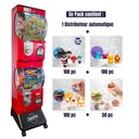 Pack Start & Cash (Rouge et Noir) - Distributeur + 350 Jouets Capsules Clé en Main