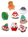 peluche mix de 20 designs hiver caps 65mm