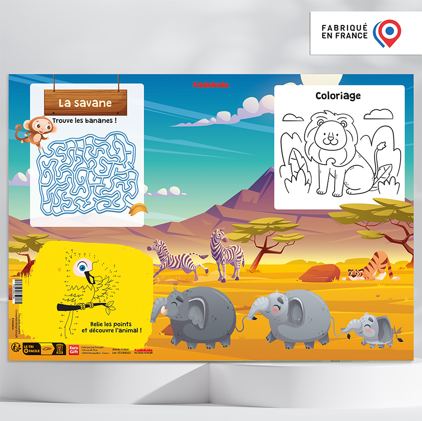 Set de table interactif - Savane