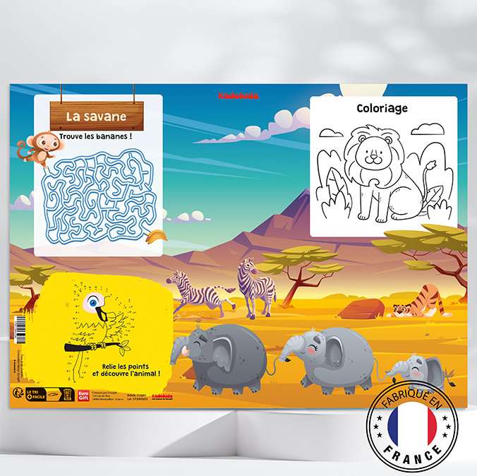 Set de table interactif - Savane