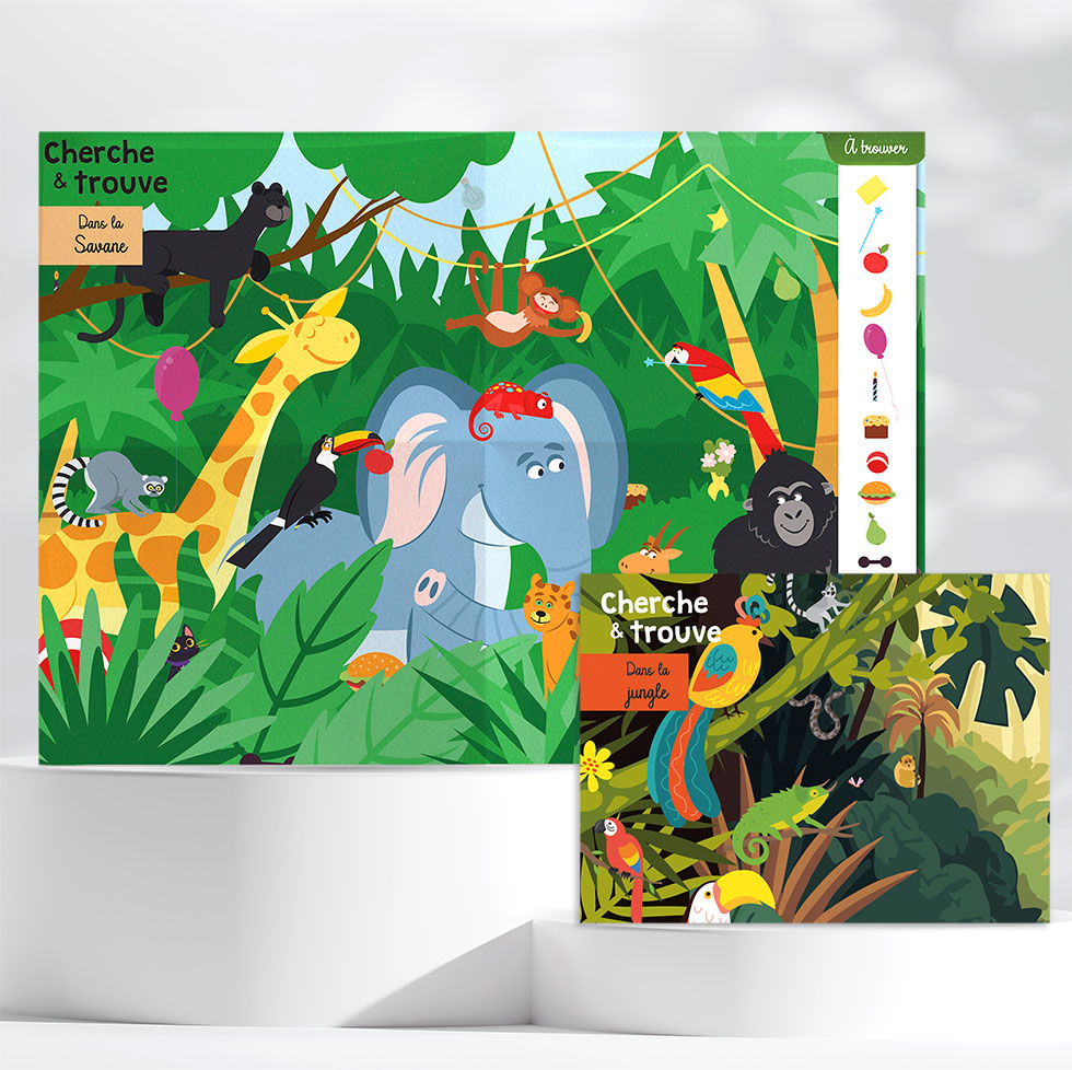 Double Poster Cherche et Trouve - Jungle