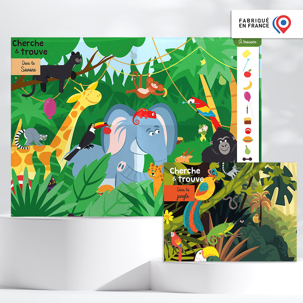 Double Poster Cherche et Trouve - Jungle