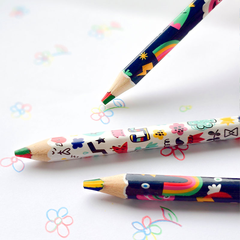 Crayon 4 couleurs Géant - 2 modèles