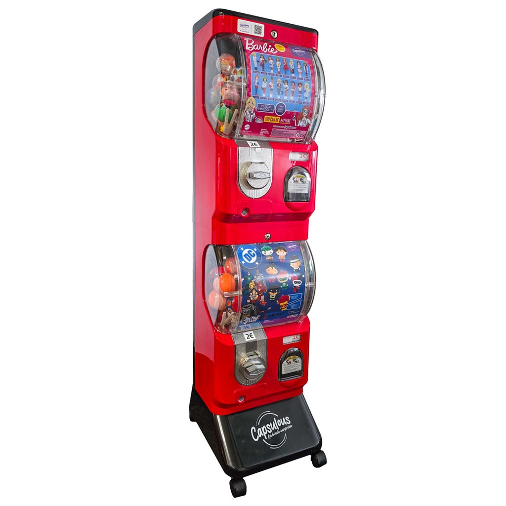Distributeur Automatique de Jouets en Capsules - Rouge/Noir