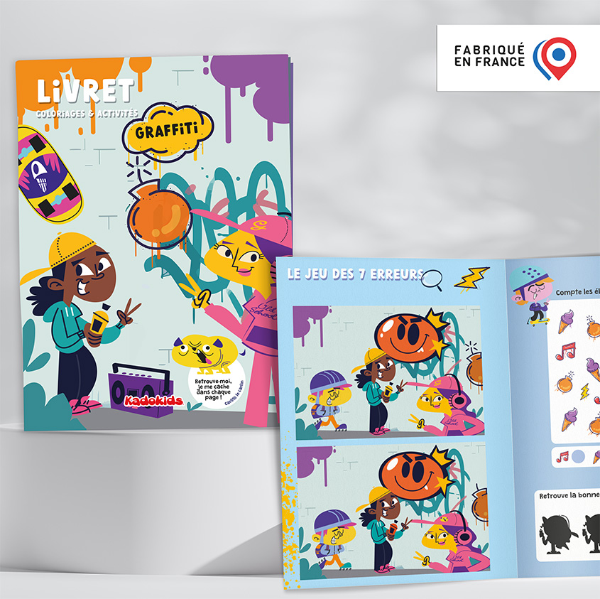 Livret de Coloriages et Activités 8 pages - Graffiti