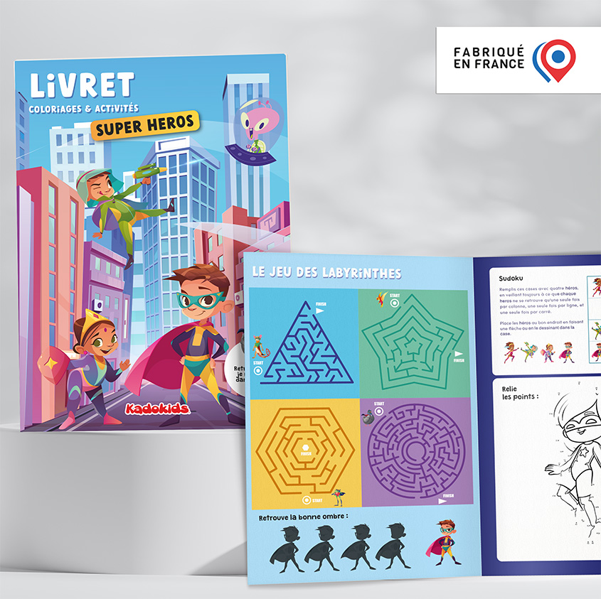 Livret de Coloriages et Activités 8 pages - Héros
