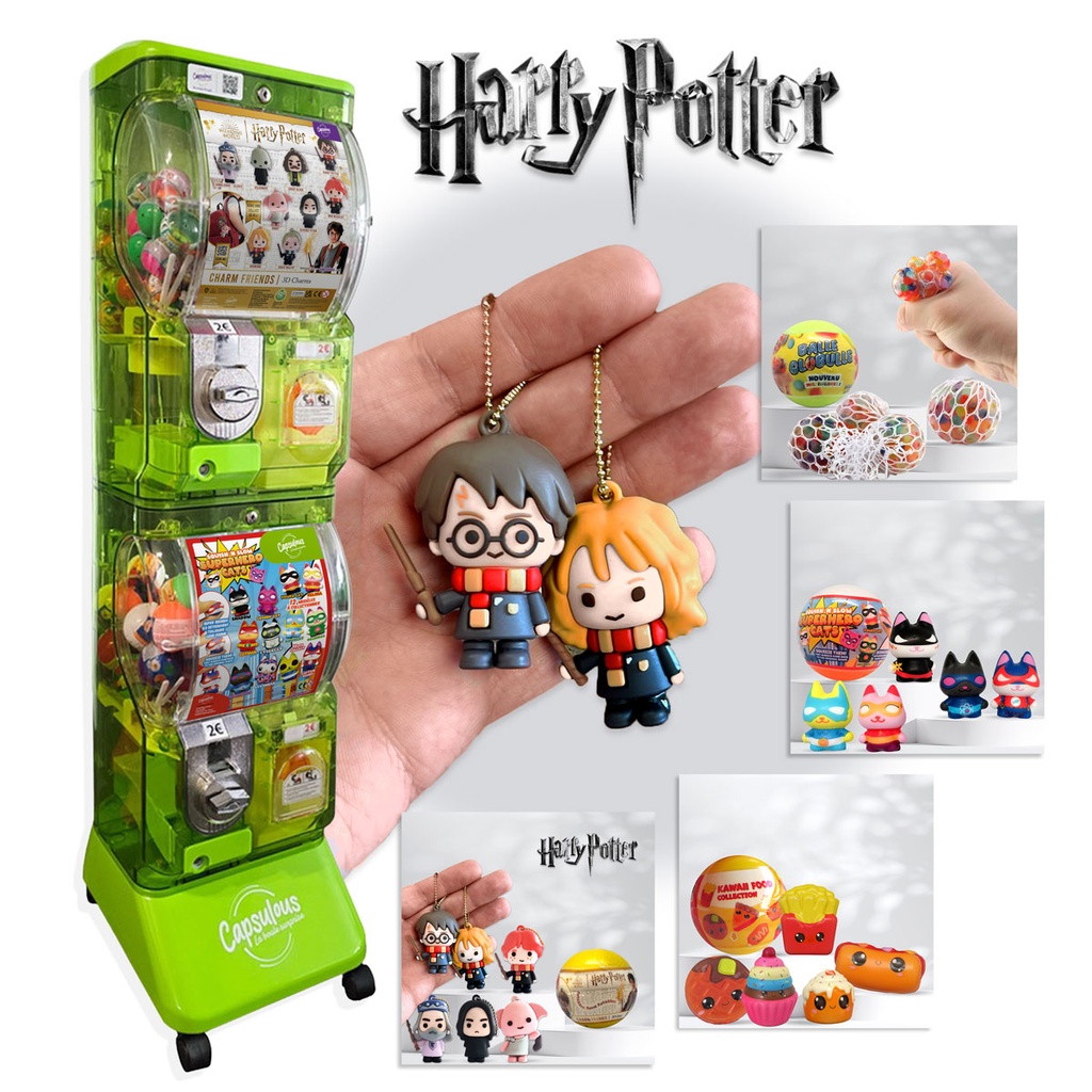 Pack Start & Cash (Vert) - Distributeur + 350 Jouets Capsules Clé en Main