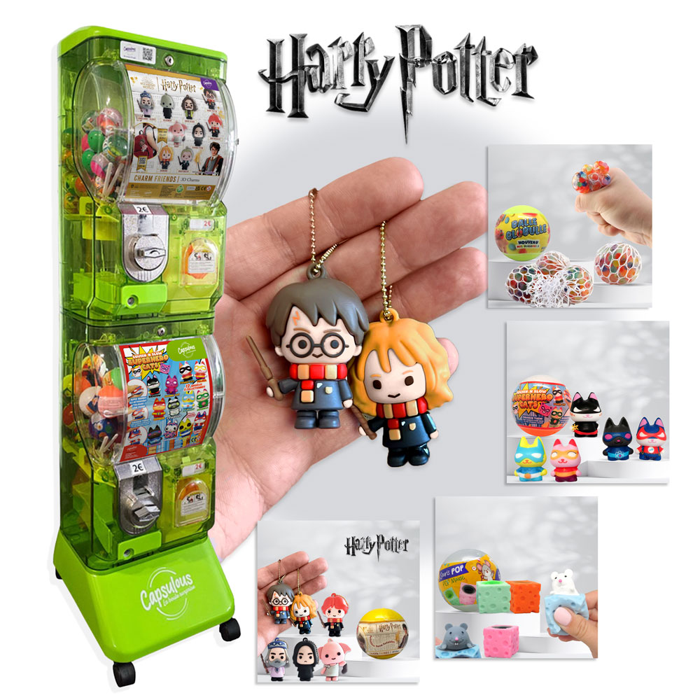 Pack Start & Cash (Vert) - Distributeur + 350 Jouets Capsules Clé en Main