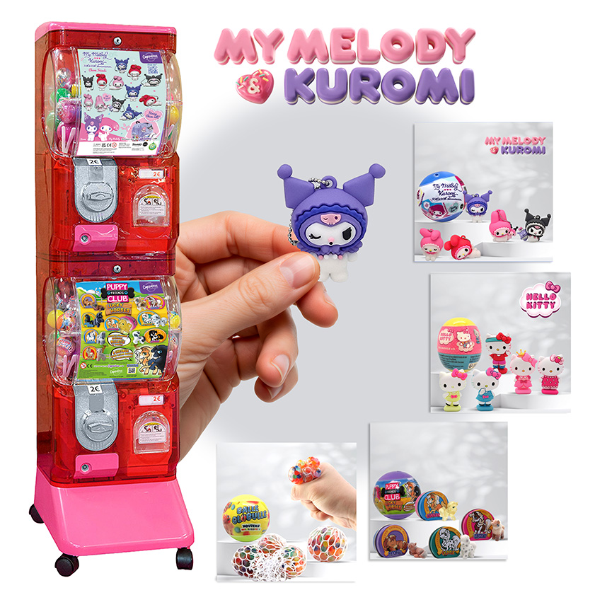 Pack Start & Cash (Rose) - Distributeur + 350 Jouets Capsules Clé en Main