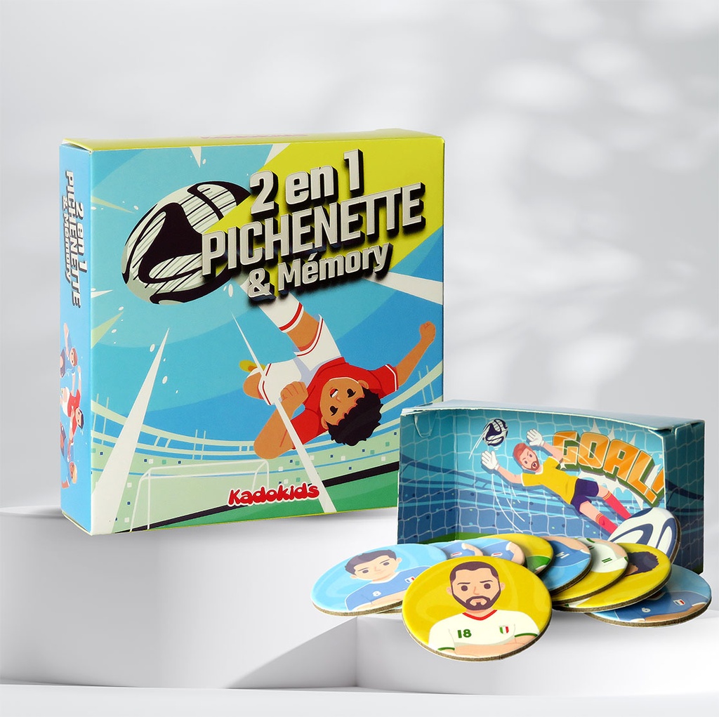 Jeu 2 en 1 : Pichenette & Memory "foot"