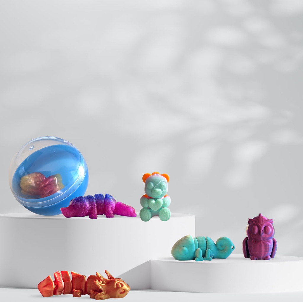 Animaux imprimés en 3D - 50MM