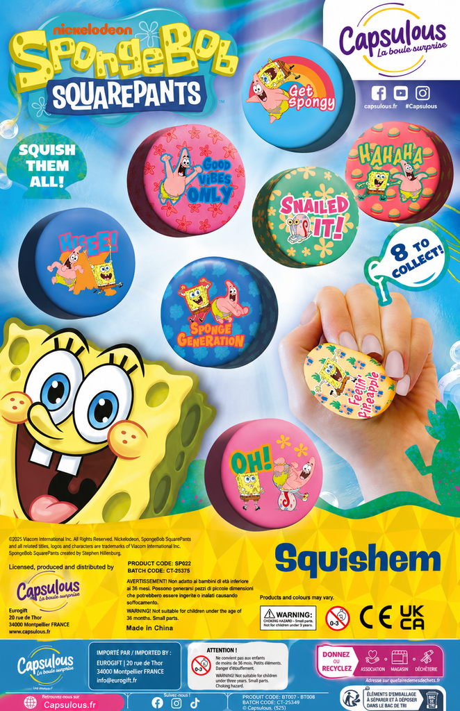 BOB l'éponge Squishem - cap 50MM