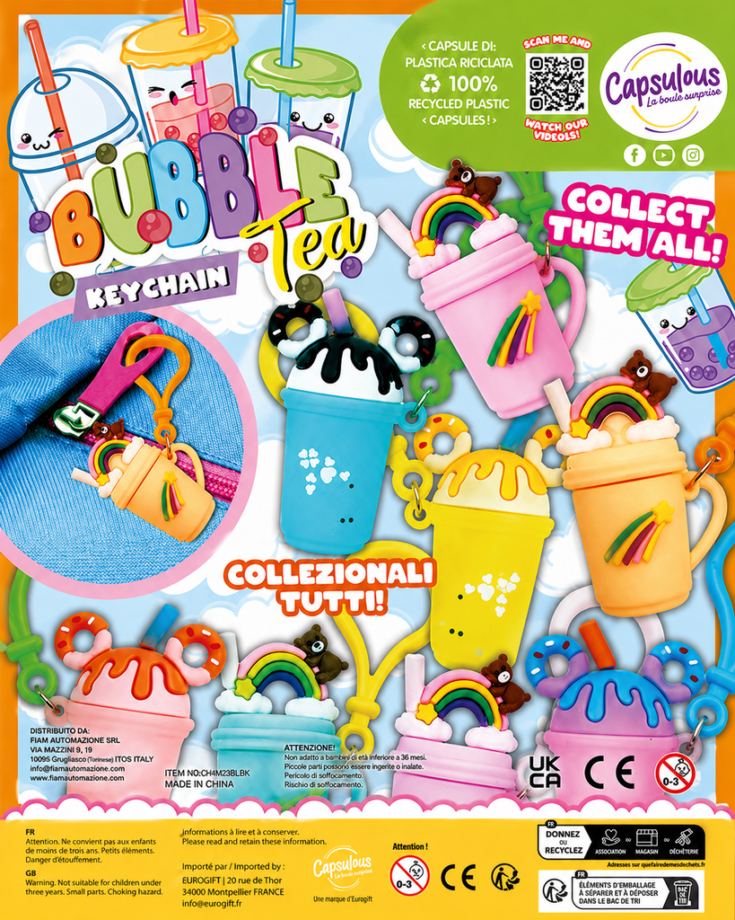 Bubble Tea Keychain - Caps 60mm