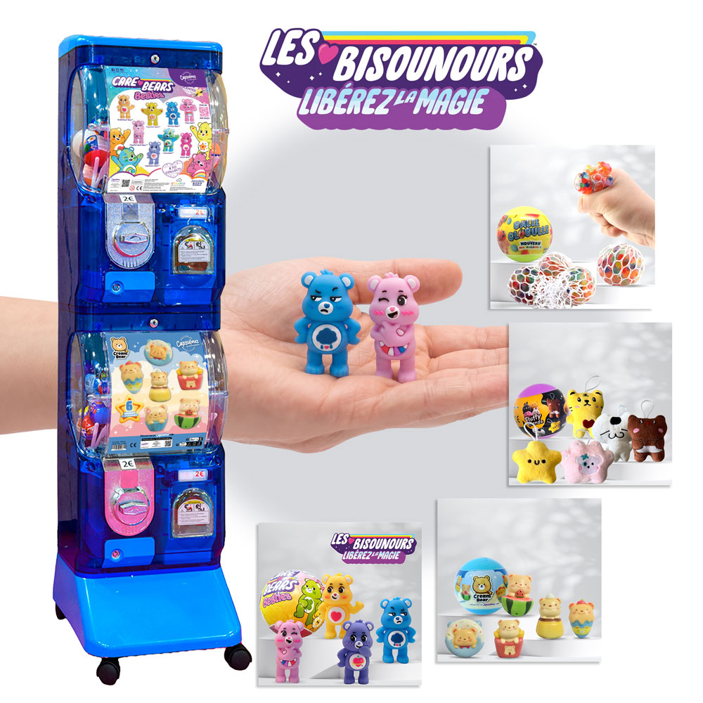Pack Start & Cash (Bleu) - Distributeur + 350 Jouets Capsules Clé en Main