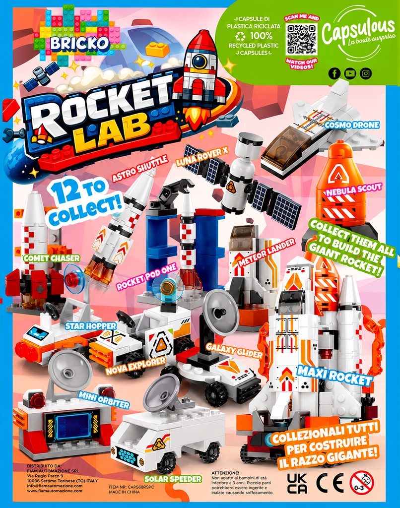 BRICKO ROCKET LAB - Capsule 65mm