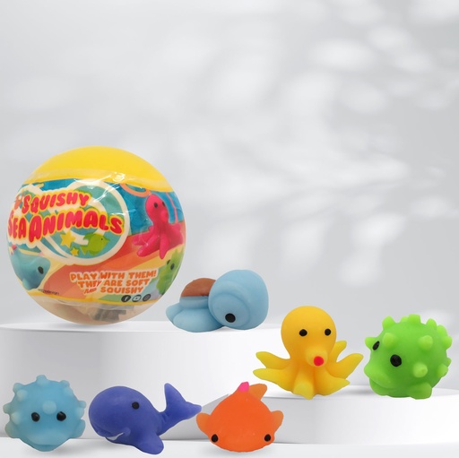 [116323] Mochi Squishy sea animals caps 50mm  COL. 2