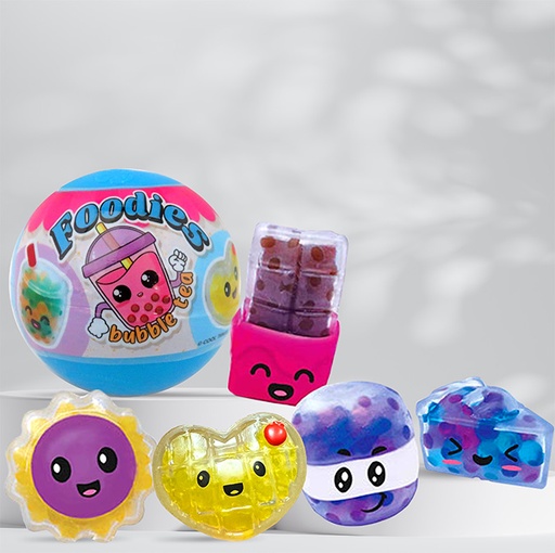 [116336] Squishy Foodies Bubble Tea Collection en capsule 50mm