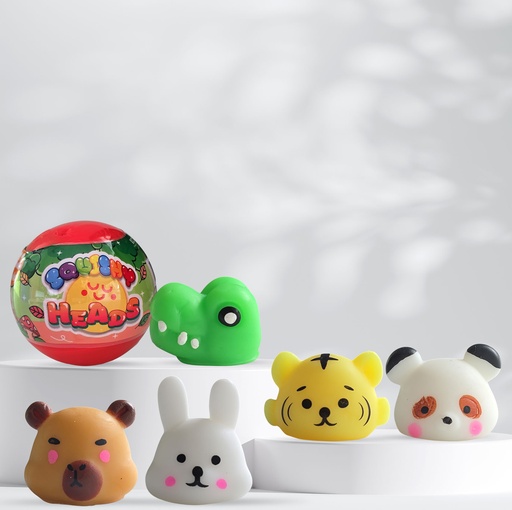 [116393] Mochi Squishy heads - Capsule 50mm