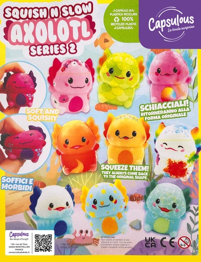[116406] SQUISH'N SLOW AXOLOTL - Capsules 65mm