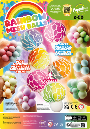 [116410] RAINBOW MESH BALL - Capsules 55mm