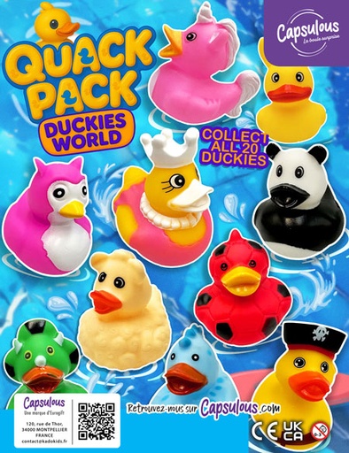 [116423] Quack pack duckies world en capsule de 90mm