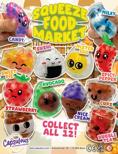 [116425] Squishy foodies bubble market - 50mm