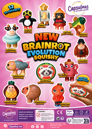[116427] Brainrot Squishy New - Caps 65mm