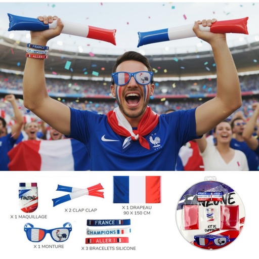 [113307] Kit supporter Bleu Blanc Rouge