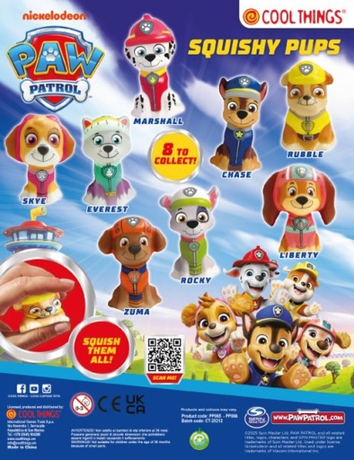 [116436] PAW PATROL SQUISHY PUPS - cap 65MM