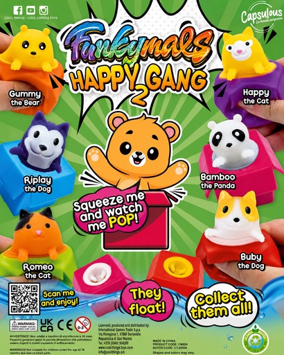 [116441] Funkymals Happy gang  2- Capsule 65mm